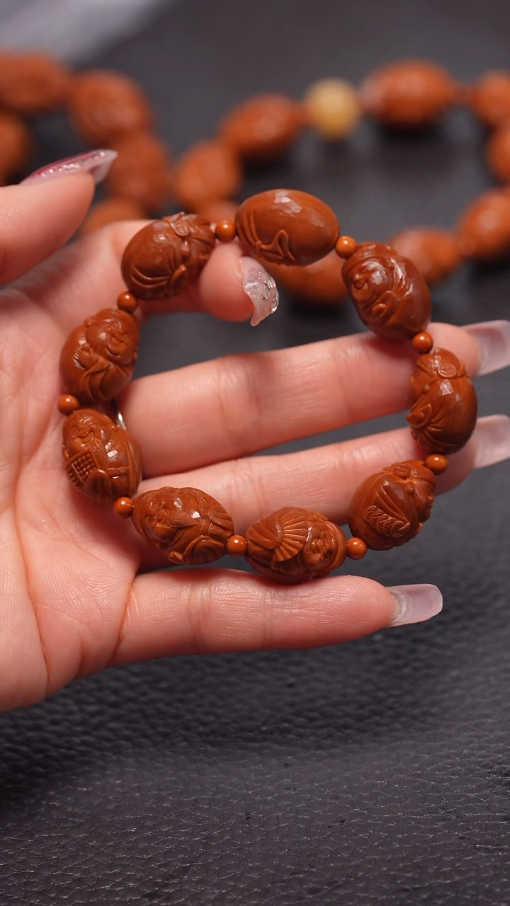 手串橄榄核1..4/钻面小财神