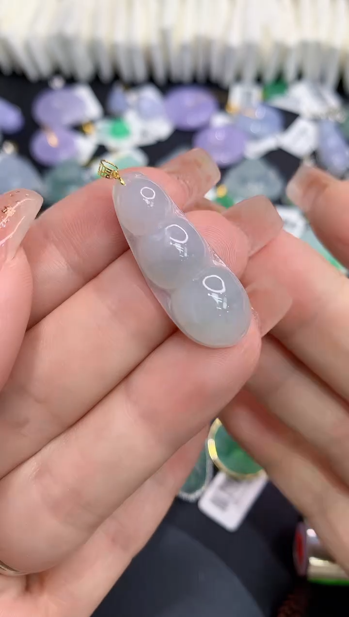 吊坠(不含链)18K金镶嵌翡翠11111111