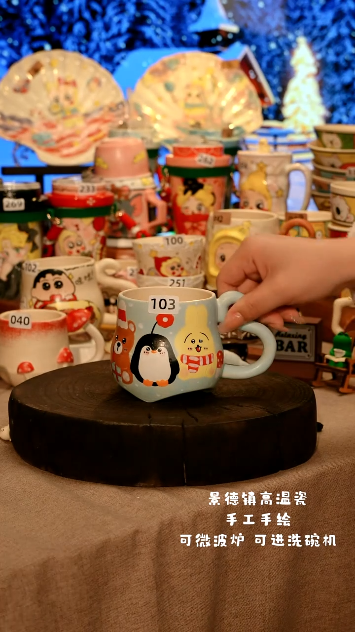 陶瓷103景德镇原创设计师款高温陶瓷手工手绘餐具碗盘子