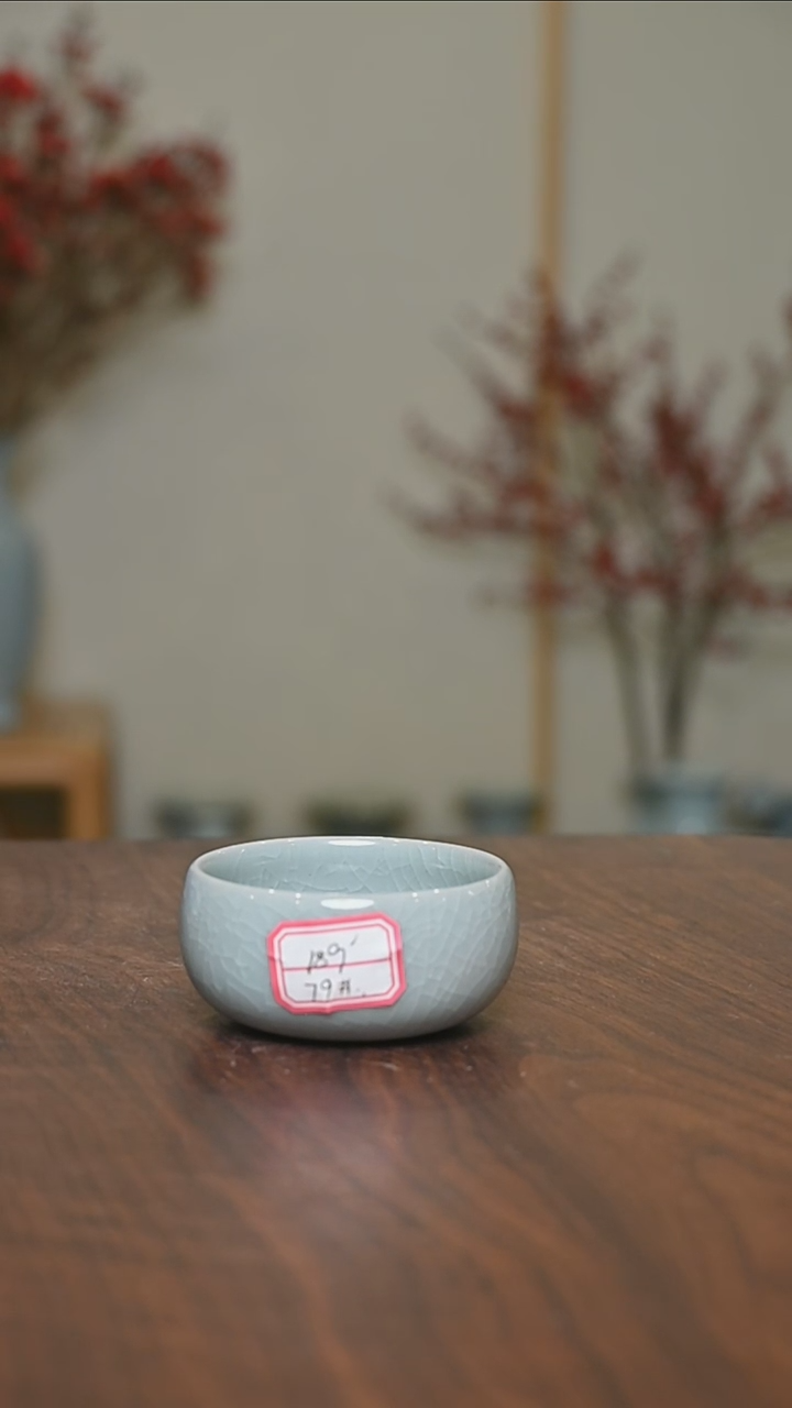 【闪购商品】其他79#手拉圆钵杯微瑕 粉青釉 朱家款