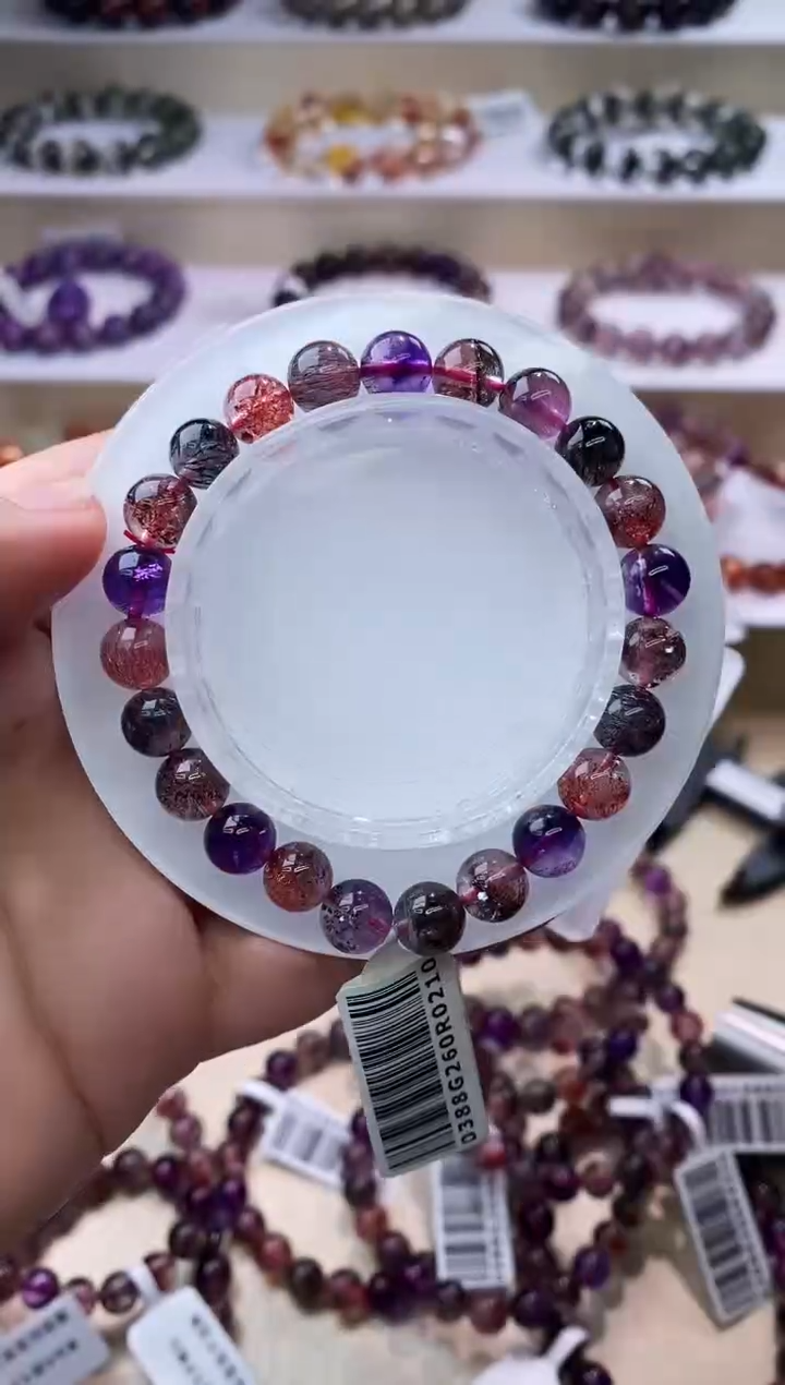 【闪购商品】水晶手链未镶嵌黑加仑超七单圈8m+