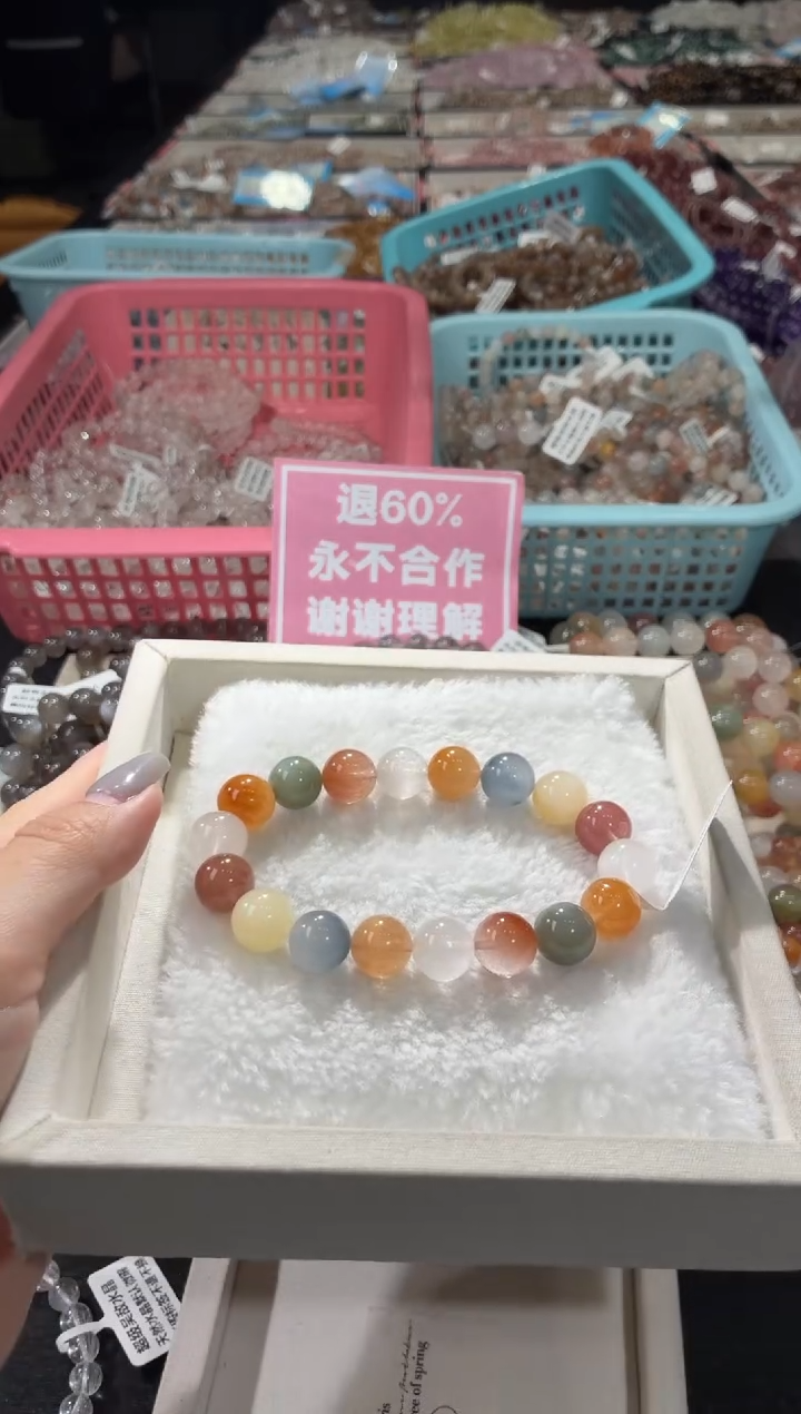 未镶嵌手链水晶130号 多样性发一F  11+