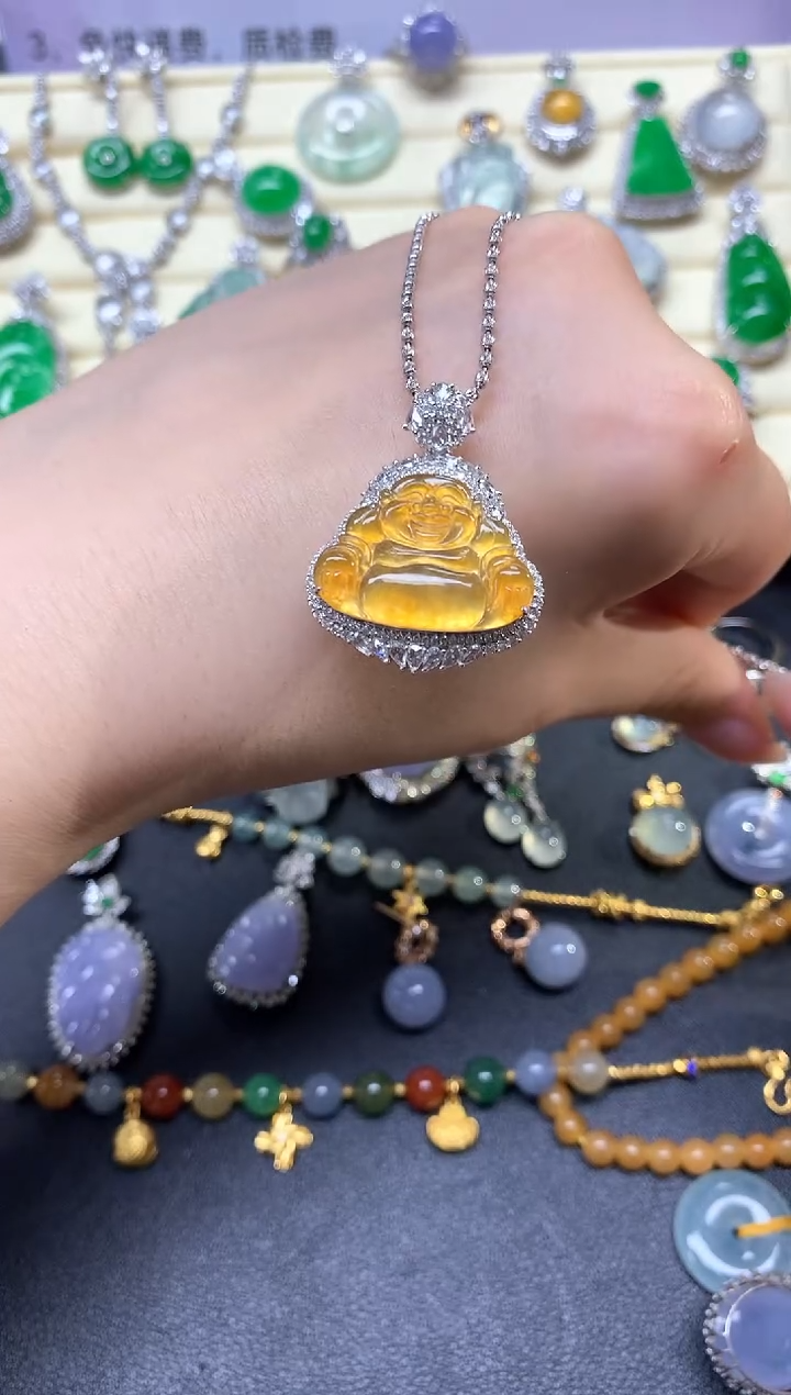 翡翠18K金镶嵌吊坠(不含链)吊坠|22500+2250
