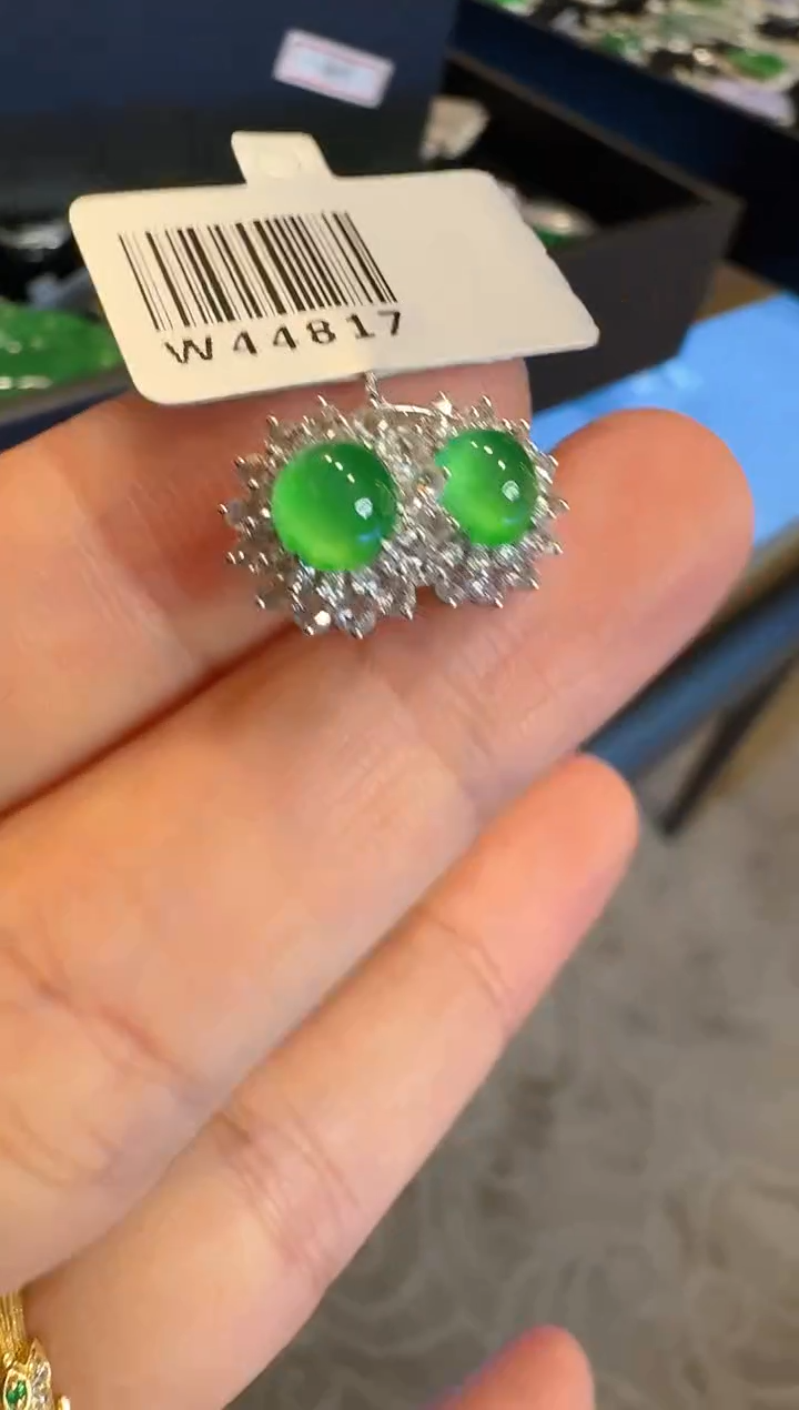 【闪购商品】翡翠耳饰18K金镶嵌多样性团购发一件