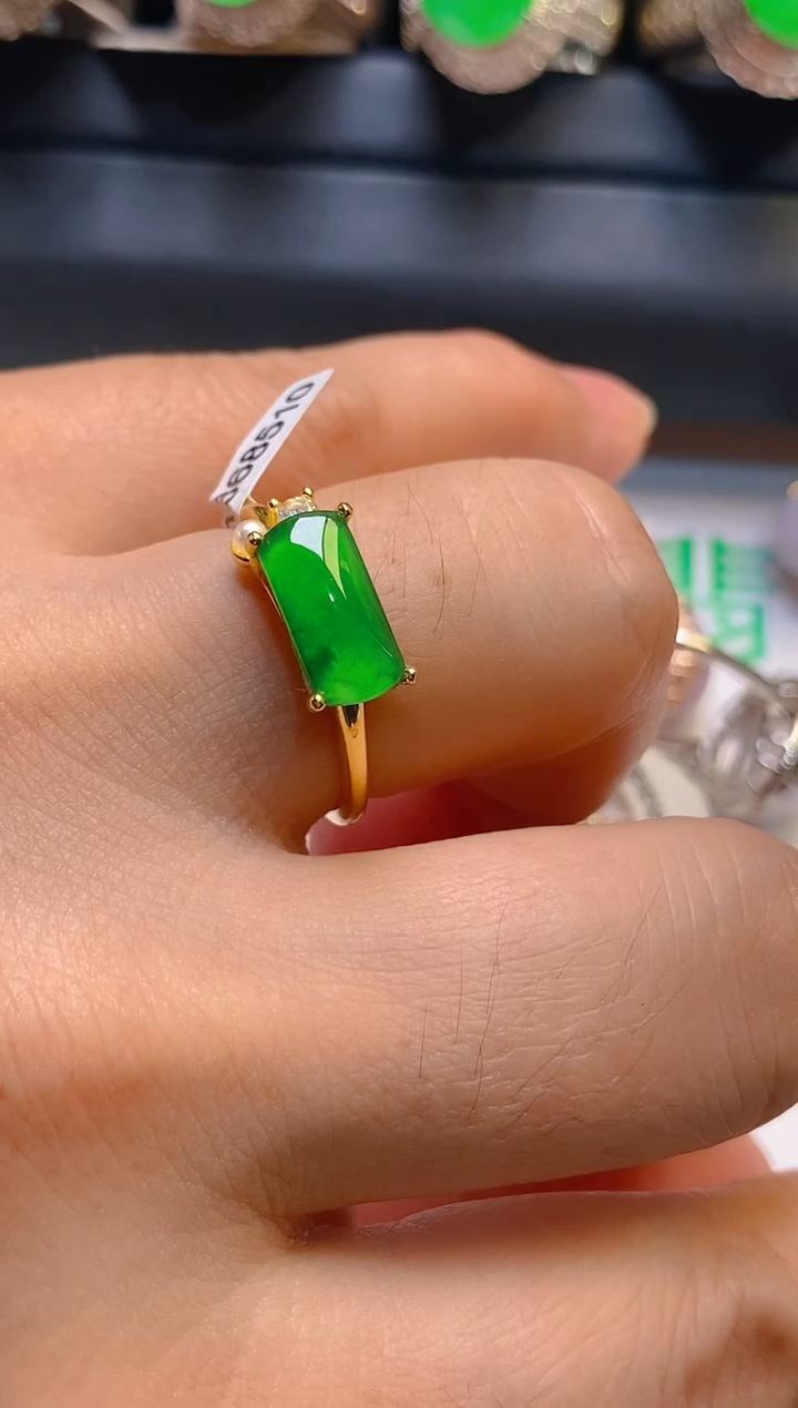 【闪购商品】翡翠耳饰银S925镶嵌天然A货翡翠1