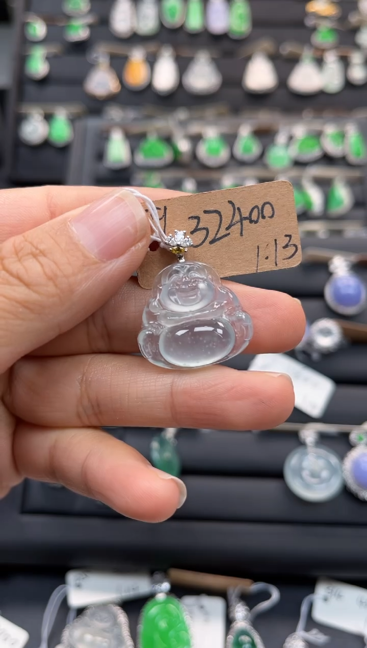 【闪购商品】翡翠吊坠(不含链)18K金镶嵌吊坠