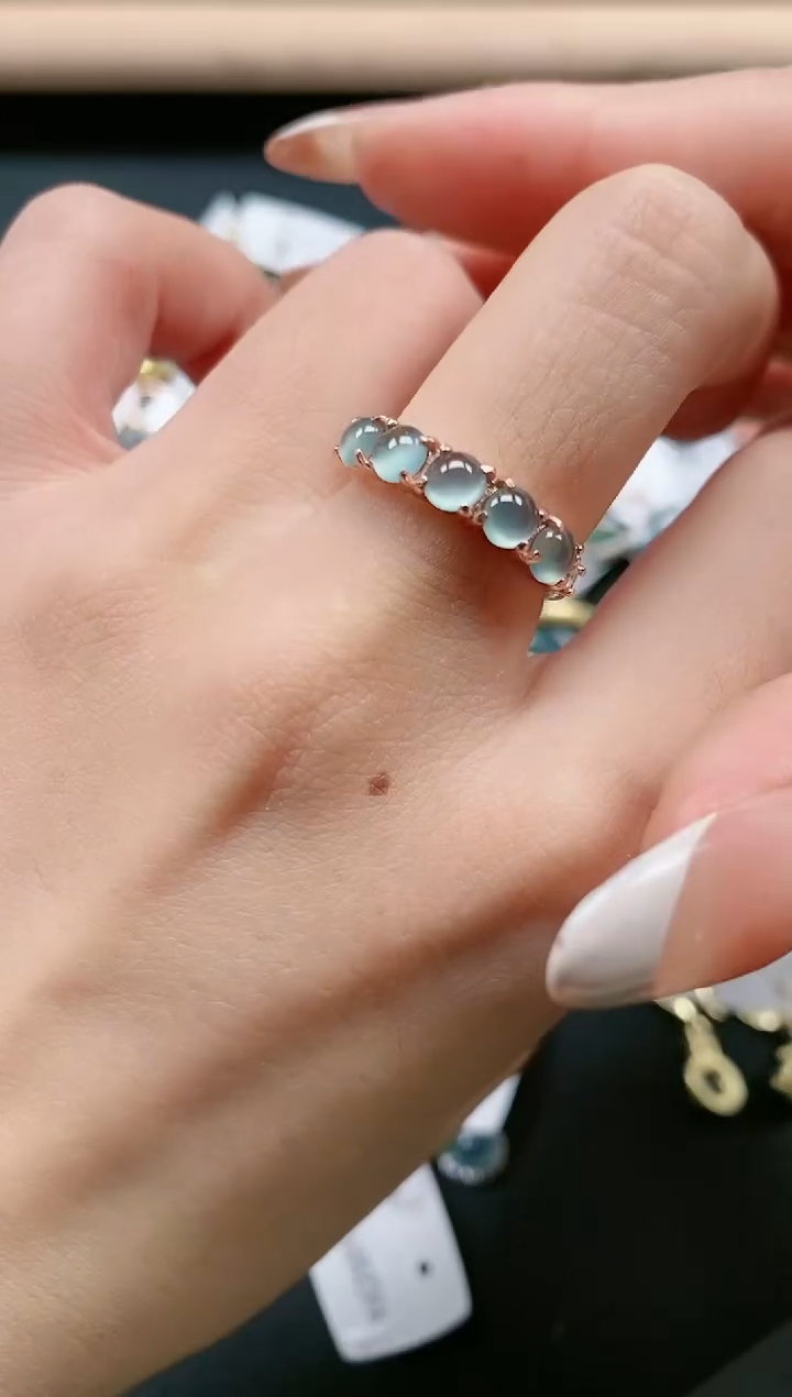 【闪购商品】翡翠戒指银S925镶嵌111111