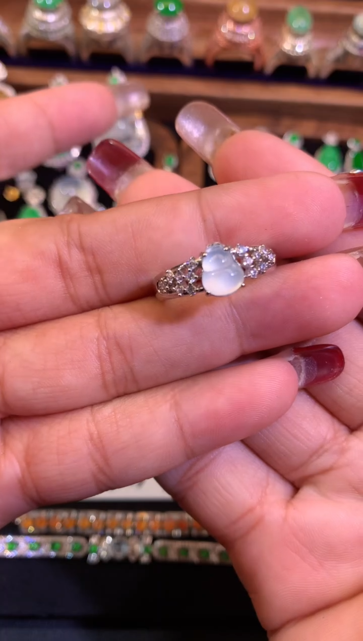 【闪购商品】翡翠戒指未镶嵌缅甸天然A货翡翠