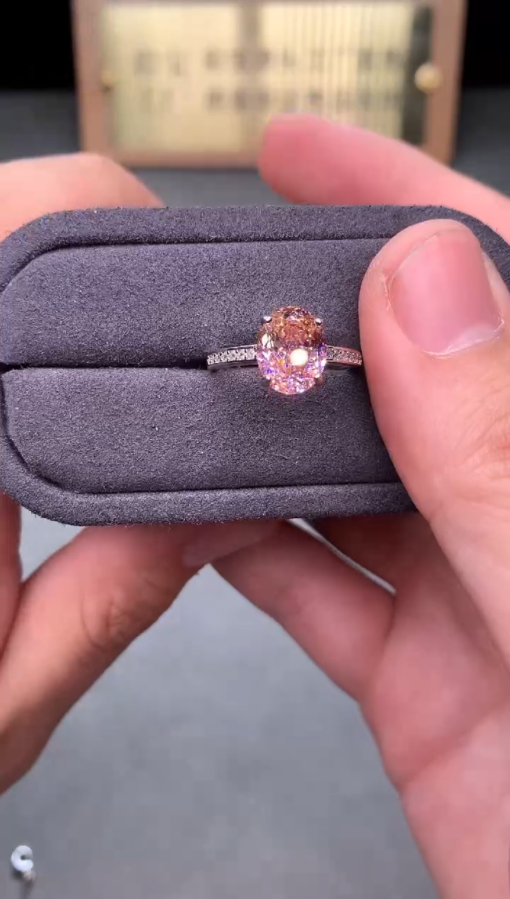 银S925镶嵌戒指双色碧玺2222