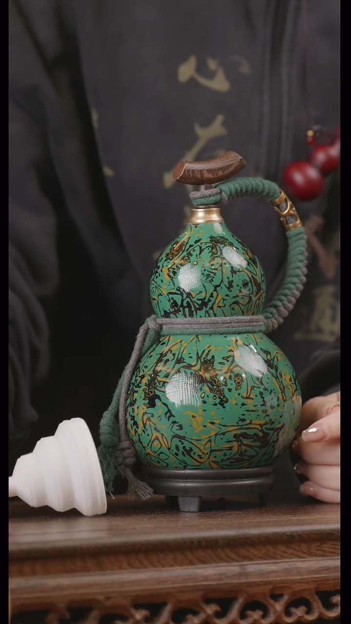 【闪购商品】71号精品天然大漆工艺防渗内胆酒葫芦~