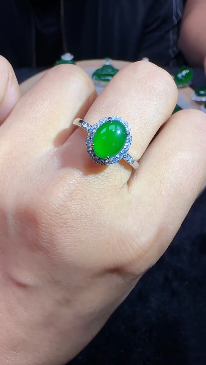 未镶嵌定制翡翠翡翠戒指3