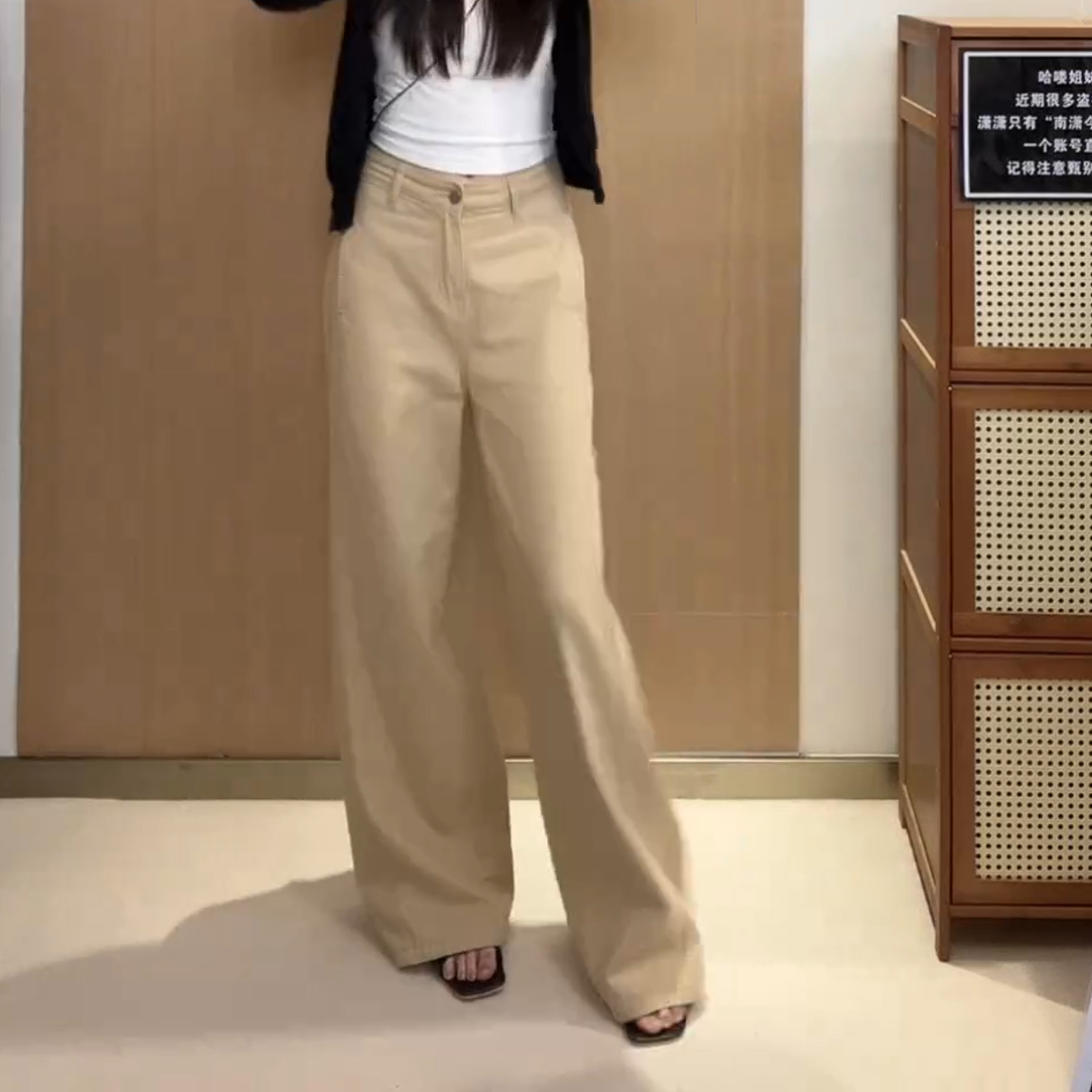 【配腰带】2025显瘦百搭时尚休闲直筒裤牛仔裤女阔腿裤LK2501735