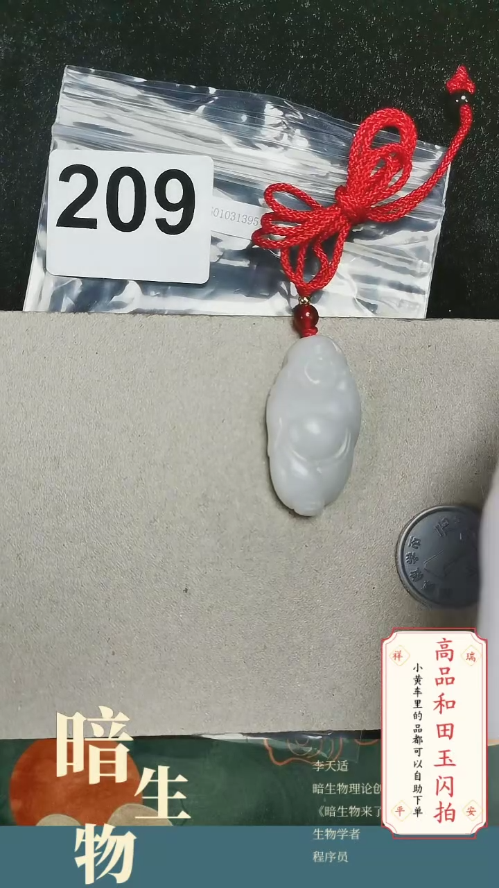【闪购商品】和田玉吊坠(赠链)未镶嵌209