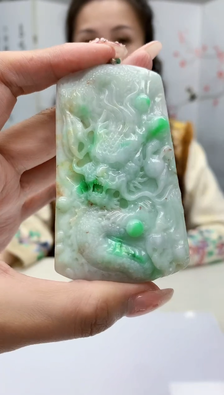 【闪购商品】定制翡翠未镶嵌4989mm-毛货挂件138