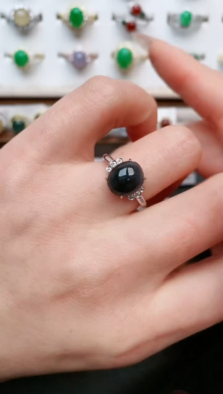 【闪购商品】翡翠戒指银S925镶嵌....