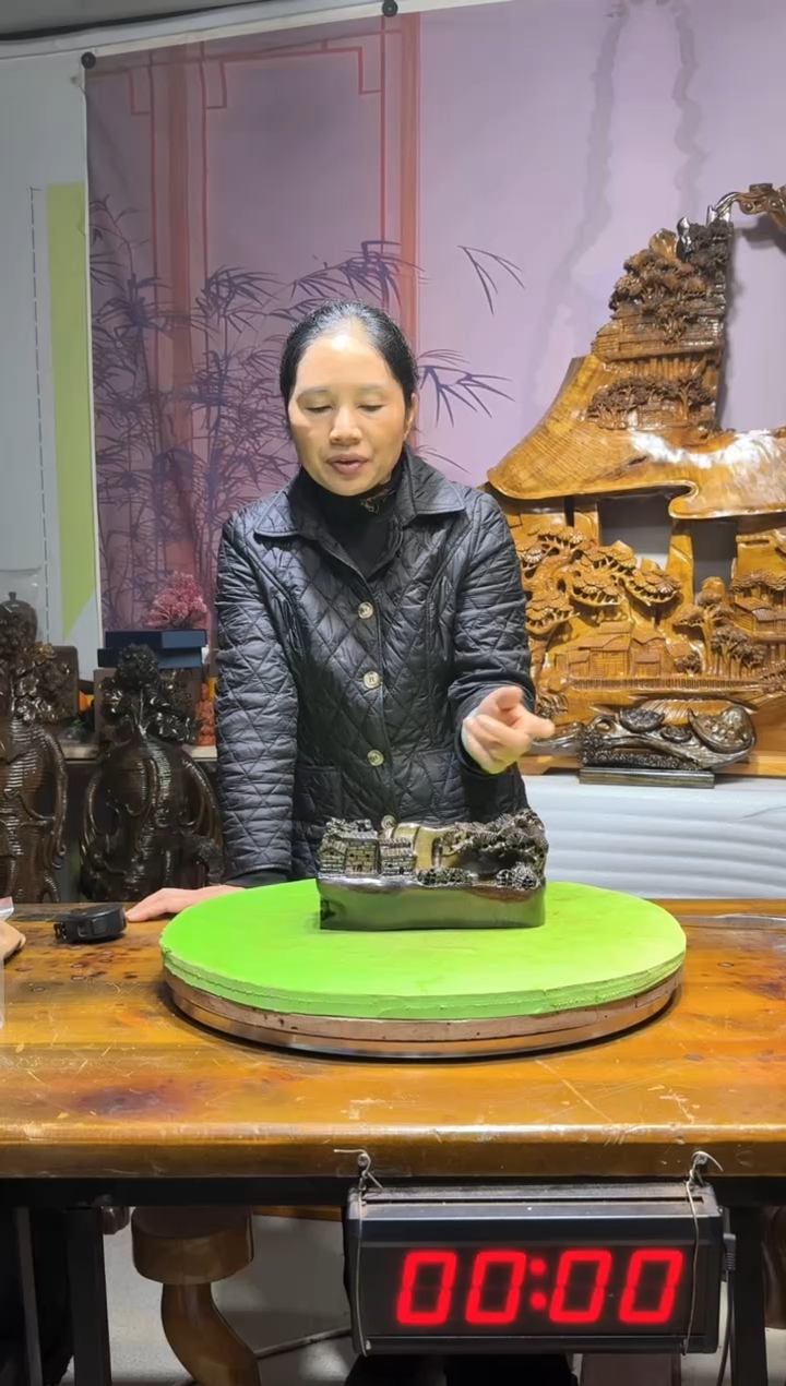 金丝楠革*金丝楠木乌木摆件