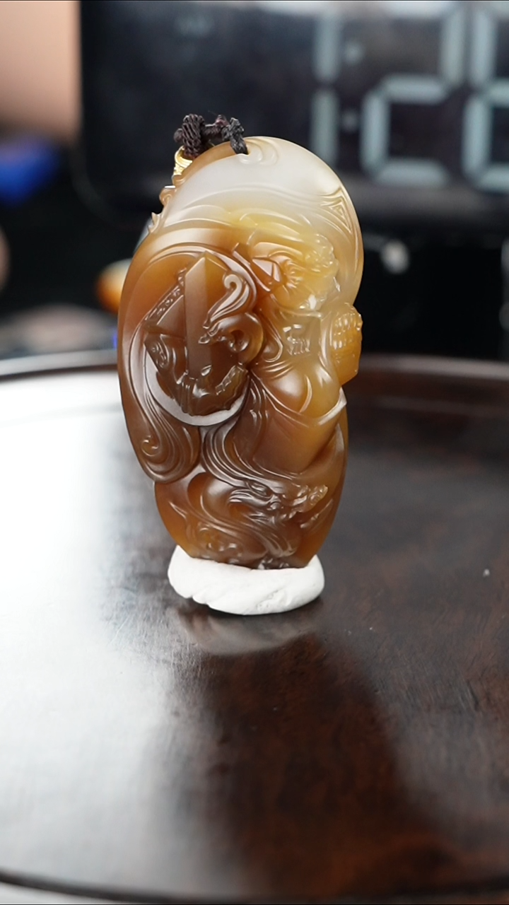 和田玉未镶嵌吊坠(不含链)双***️和田玉韦陀尊者