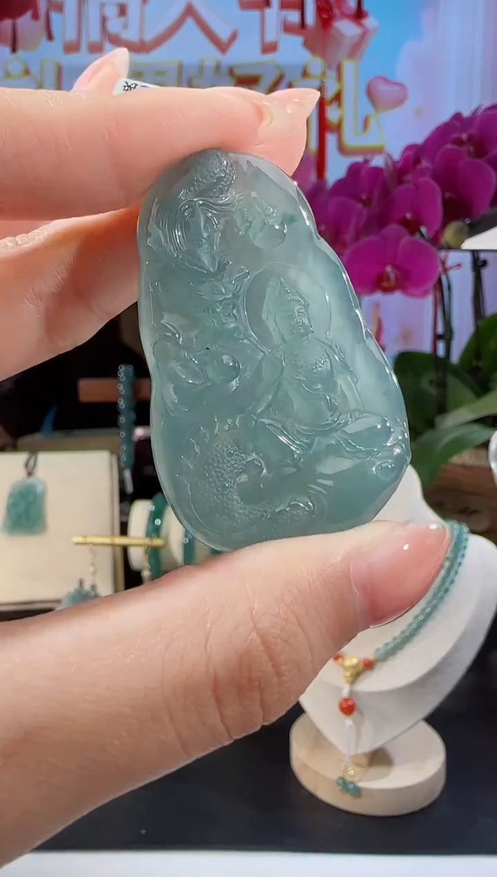 【闪购商品】翡翠吊坠(不含链)未镶嵌观音
