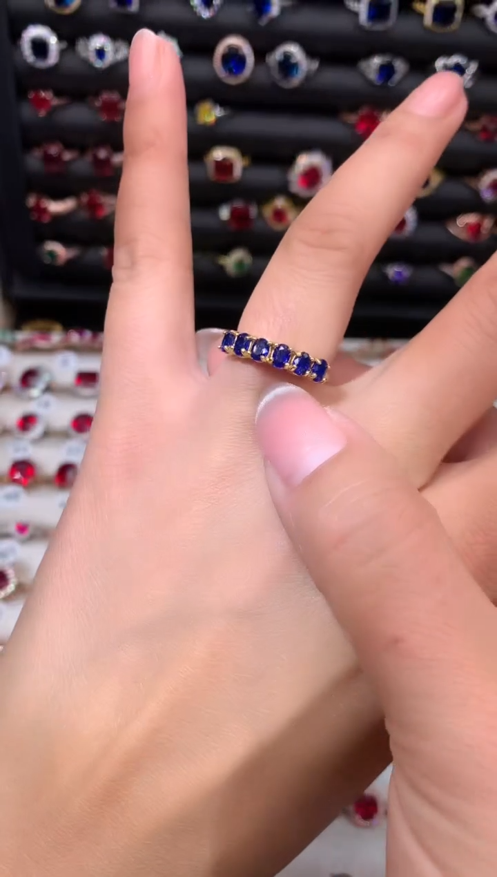 【闪购商品】蓝宝石戒指银S925镶嵌1