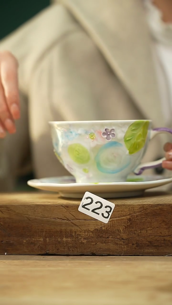 【闪购商品】瓷片设计师手作款 落单咖啡杯 