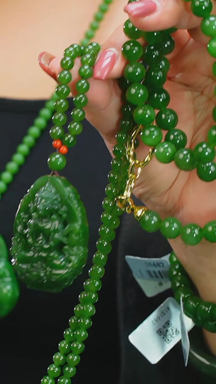 【闪购商品】和田玉套未镶嵌度母项链+手串+项链21