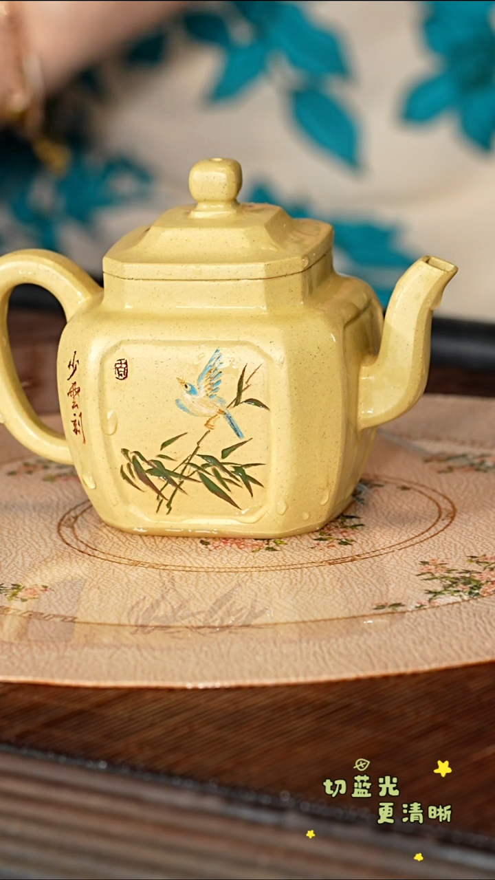 茶壶紫砂宜兴紫砂 ZXJ 本绿 四方宫灯 150cc