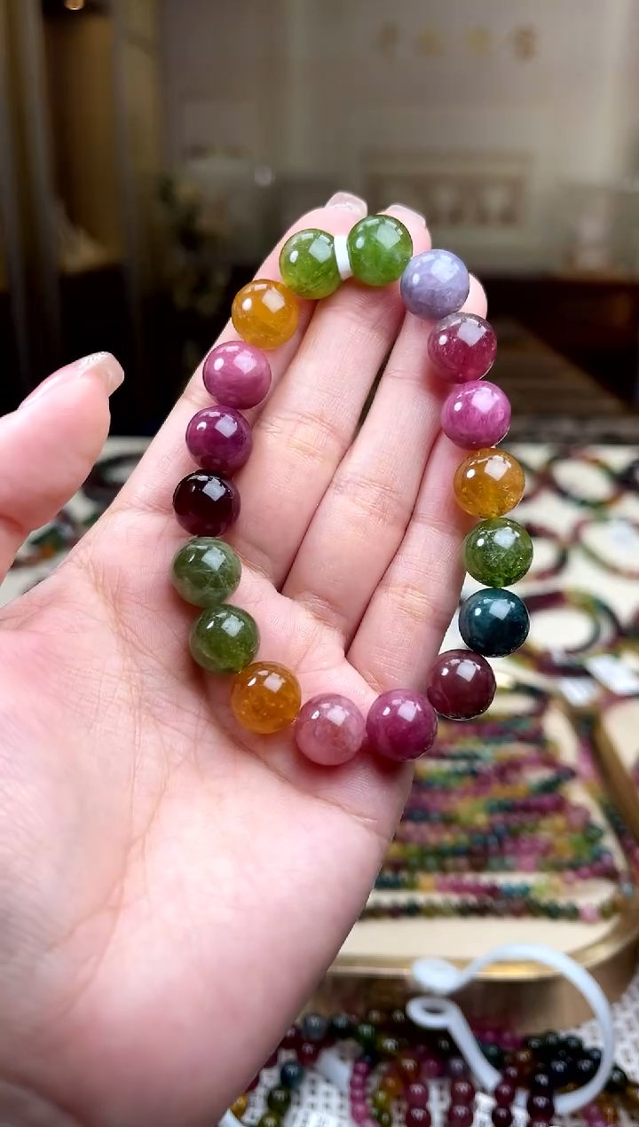 【闪购商品】/未镶嵌碧玺11mm+碧玺单圈多样性发货