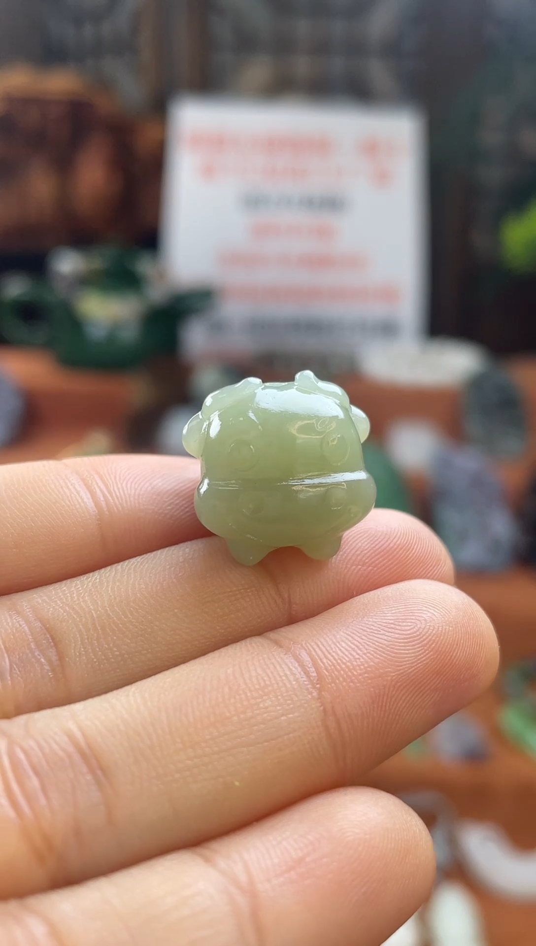 颈饰未镶嵌和田玉新疆且末蓝小萌牛带证书