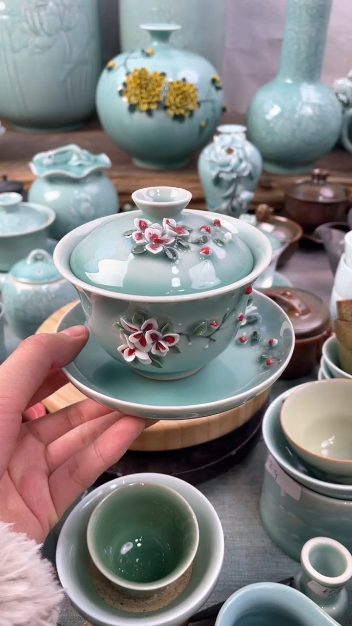 【闪购商品】纯手工 特价 微瑕 慧仙青瓷