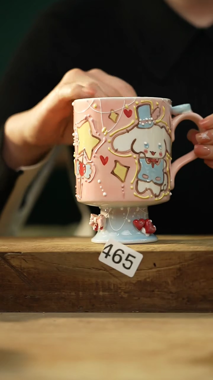 【闪购商品】瓷片新品！设计师手绘濑户烧咖啡杯 星辰