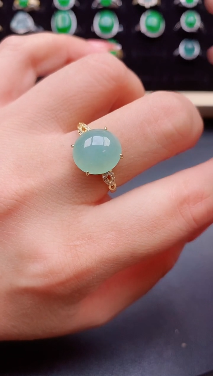 【闪购商品】翡翠戒指银S925镶嵌05800