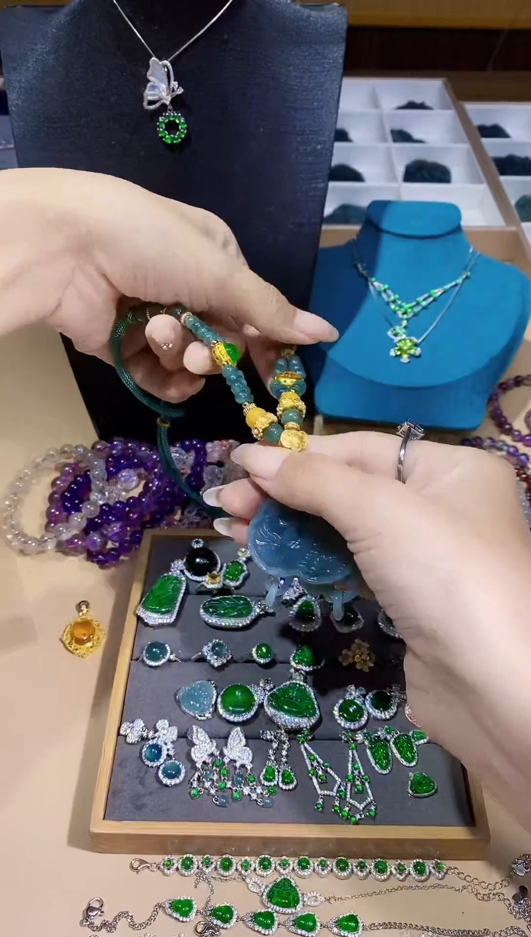 【闪购商品】翡翠颈饰未镶嵌多样性发其一【52】