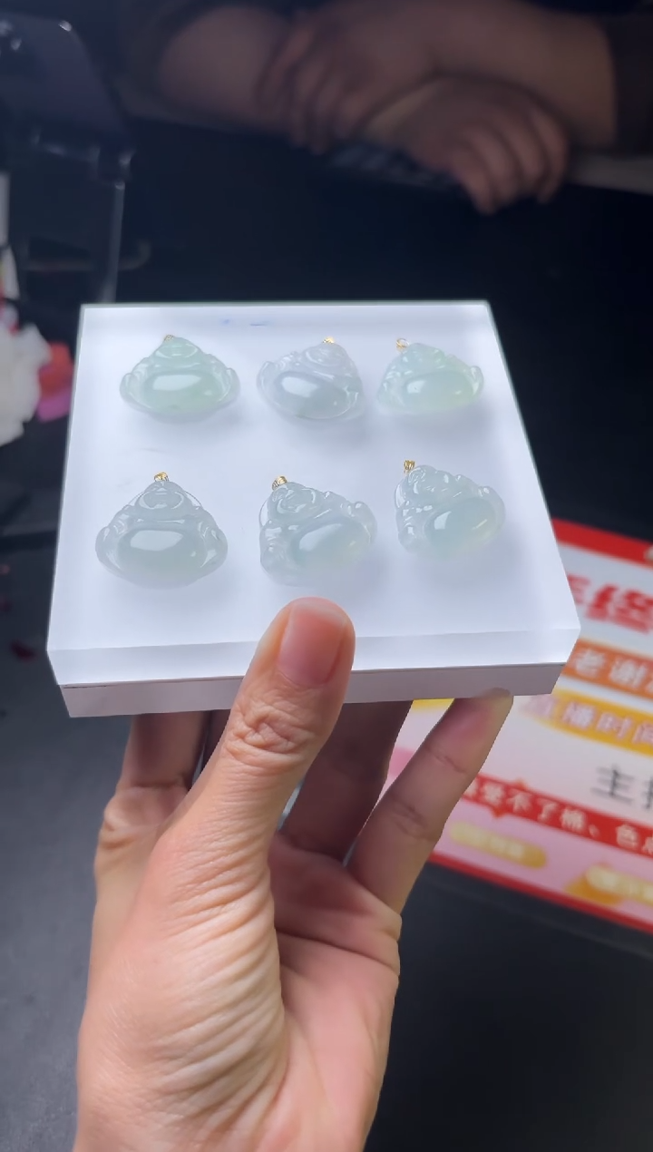 【闪购商品】翡翠挂件18K金镶嵌多样性发一件佛公14