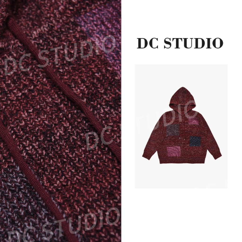 DC STUDIO【墨雅】2025冬季新款百搭拼色复古爆款高档羊毛毛衣