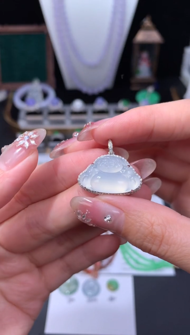 18K金镶嵌定制翡翠48小时鉴赏期 退货不扣服务费