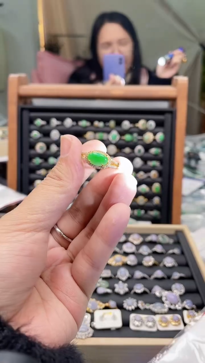 【闪购商品】翡翠戒指未镶嵌天然翡翠A货蛋面戒指