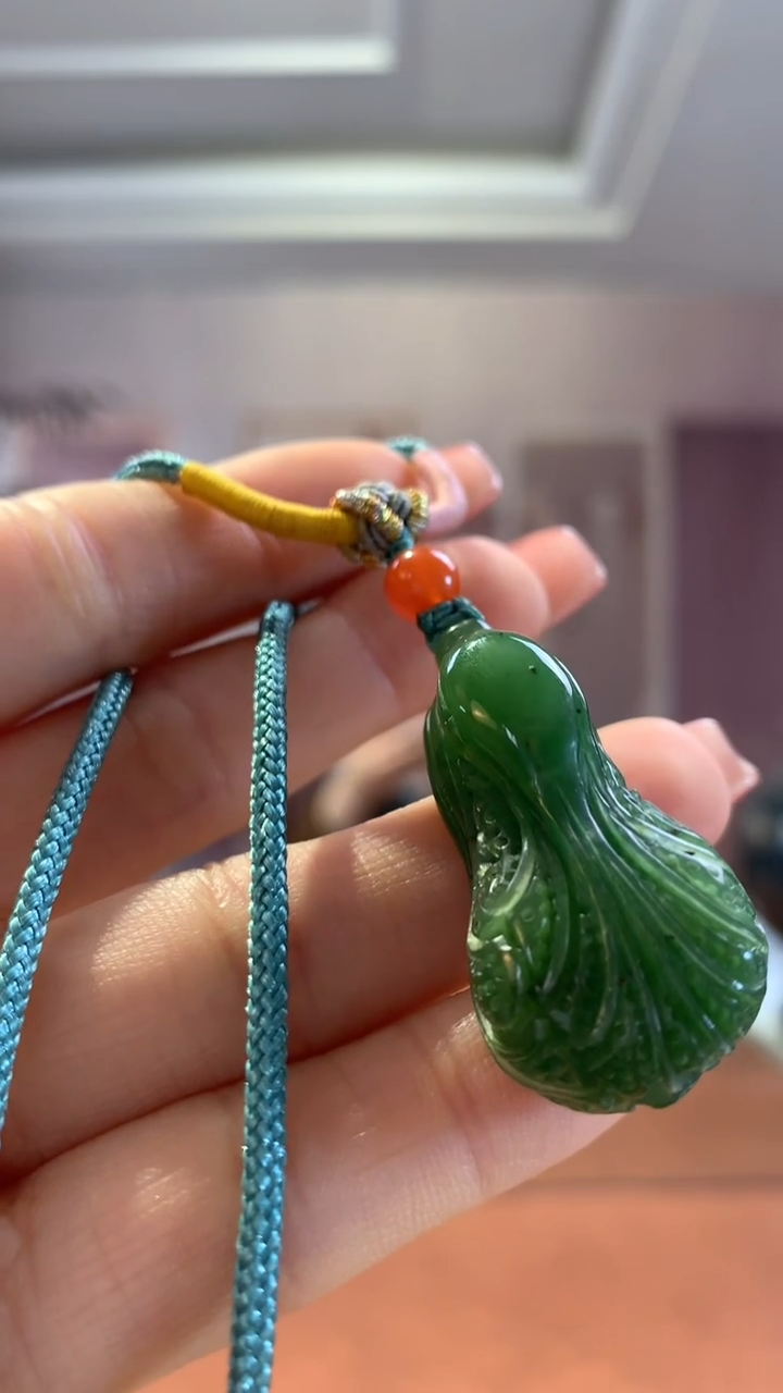 【闪购商品】和田玉挂件未镶嵌碧玉百财