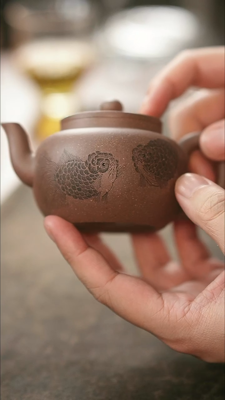 茶杯紫砂岚-平盖莲子-兰寿