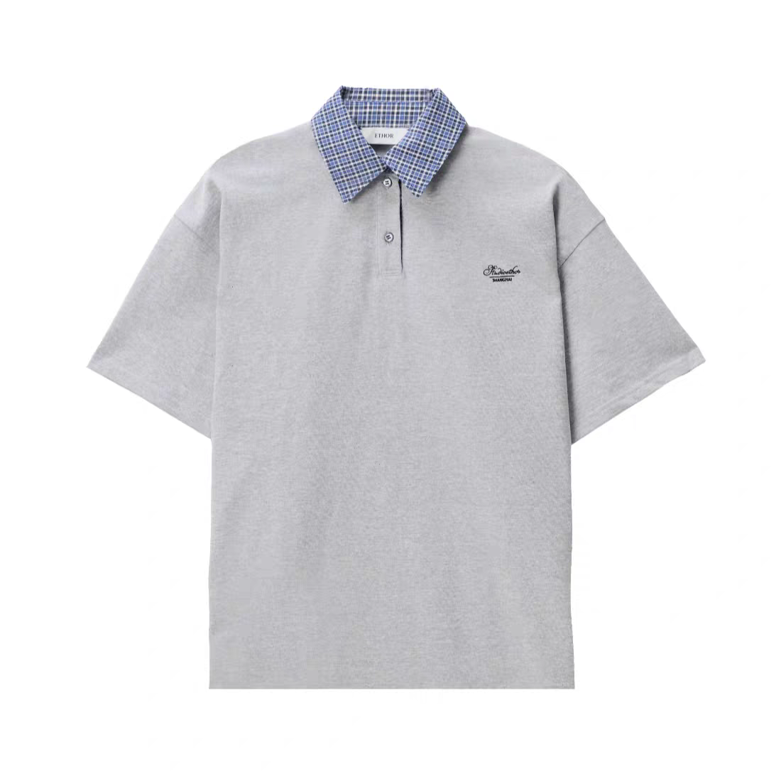 ETHOR25AW｜25秋冬新款棉质衬衣领T恤女