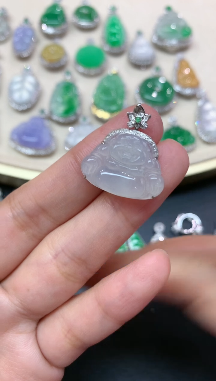 【闪购商品】翡翠吊坠(不含链)18K金镶嵌吊坠A346|1980