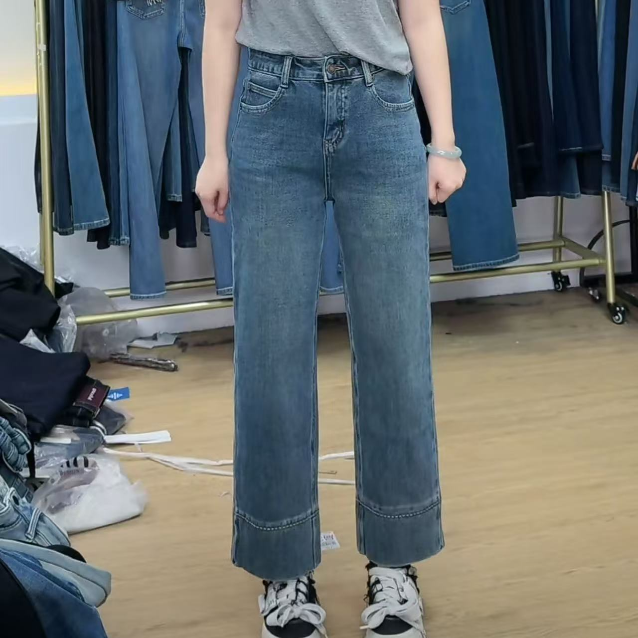 【TOP】 ·82302·加绒秋冬休闲裤时尚百搭牛仔裤女裤