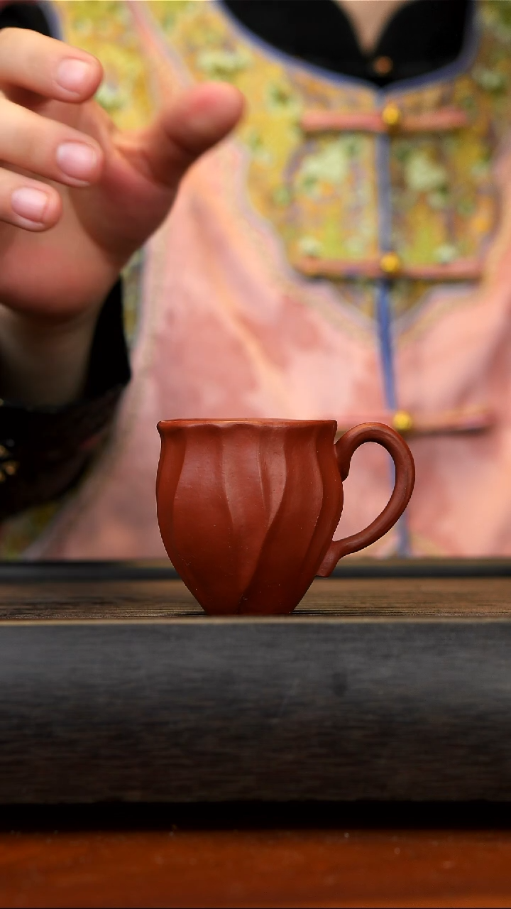 【闪购商品】紫砂茶壶大红袍筋纹把手杯