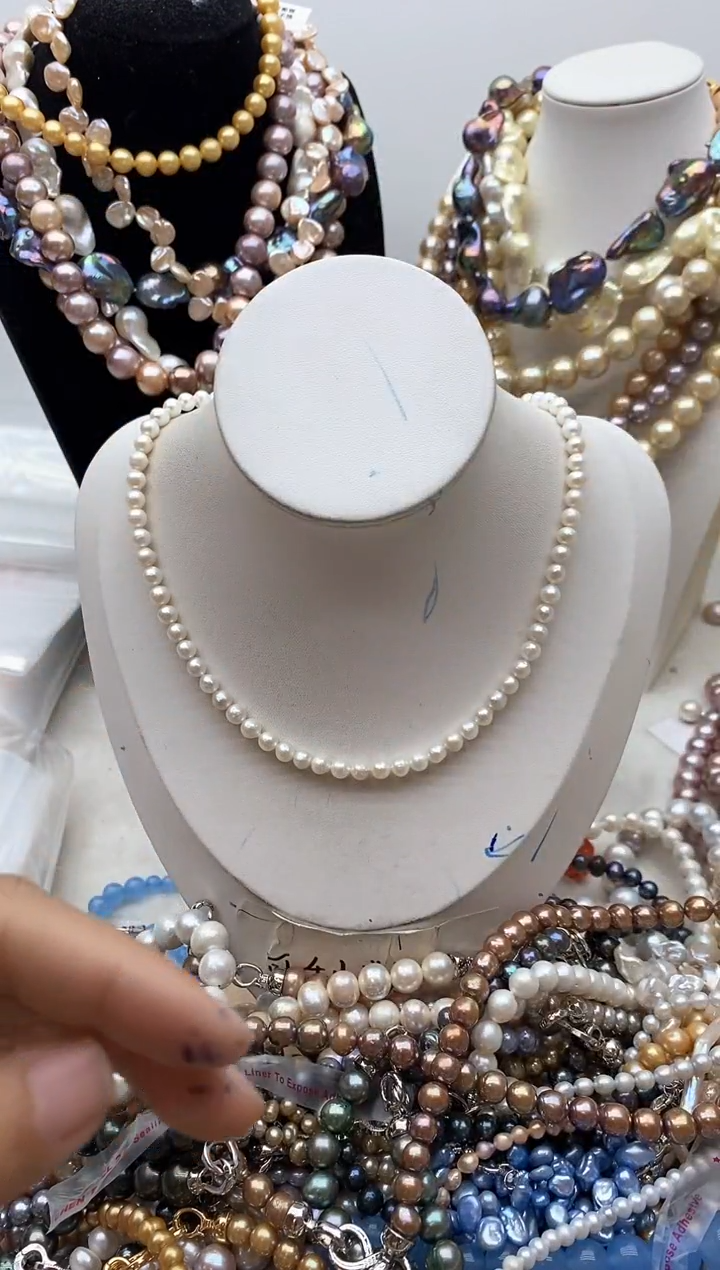 【闪购商品】淡水珍珠颈饰钛钢97