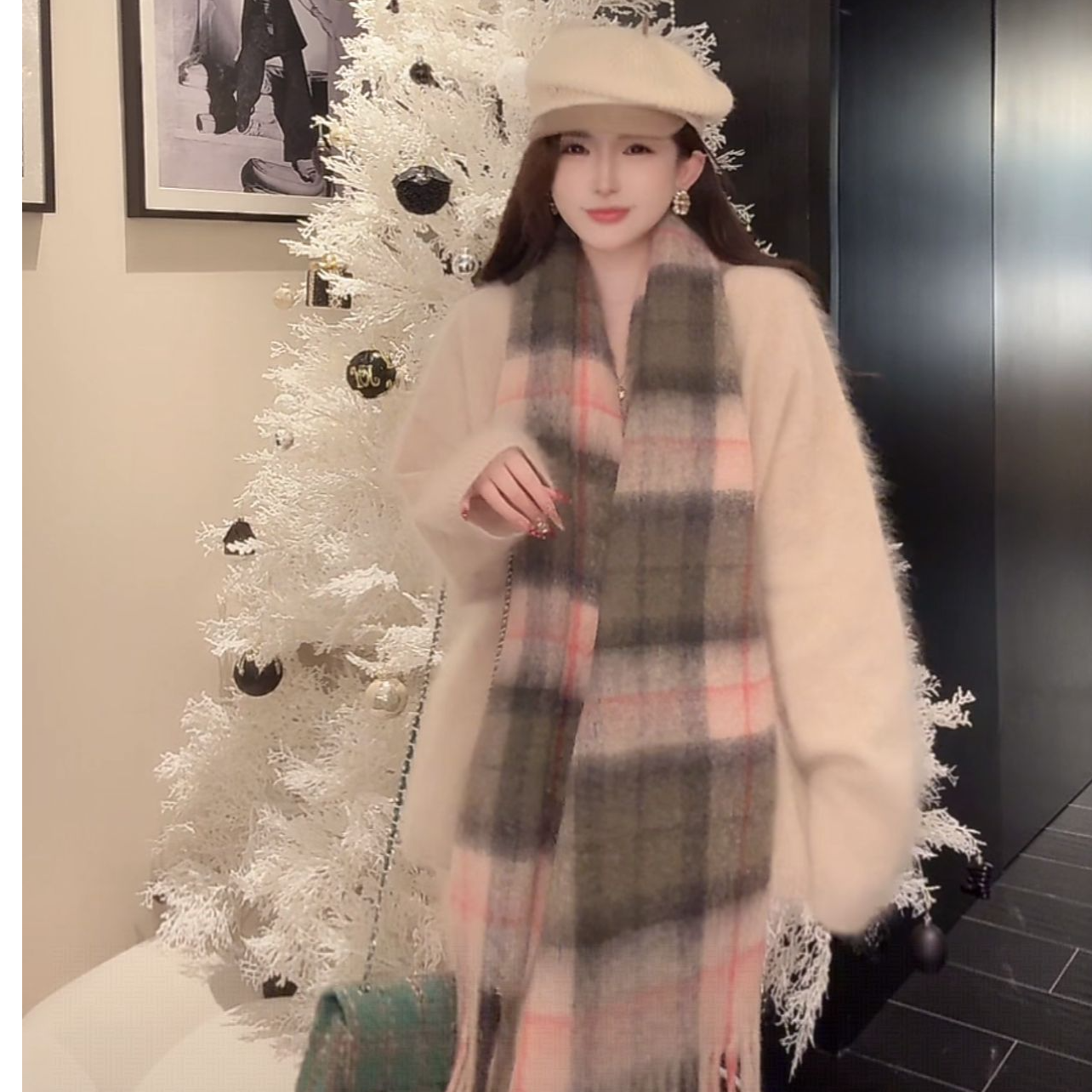 BLAVCPEON【粉格格】气质百搭时尚围巾 