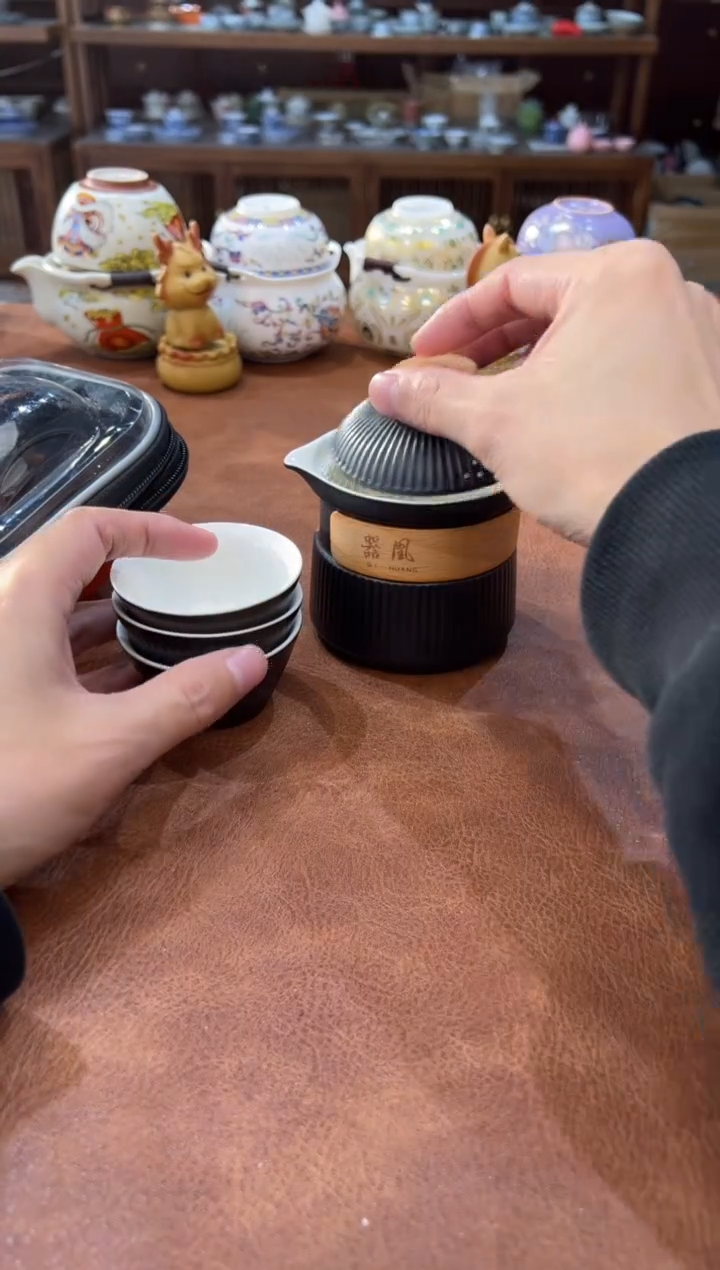 真的很便宜会开片的旅行茶具