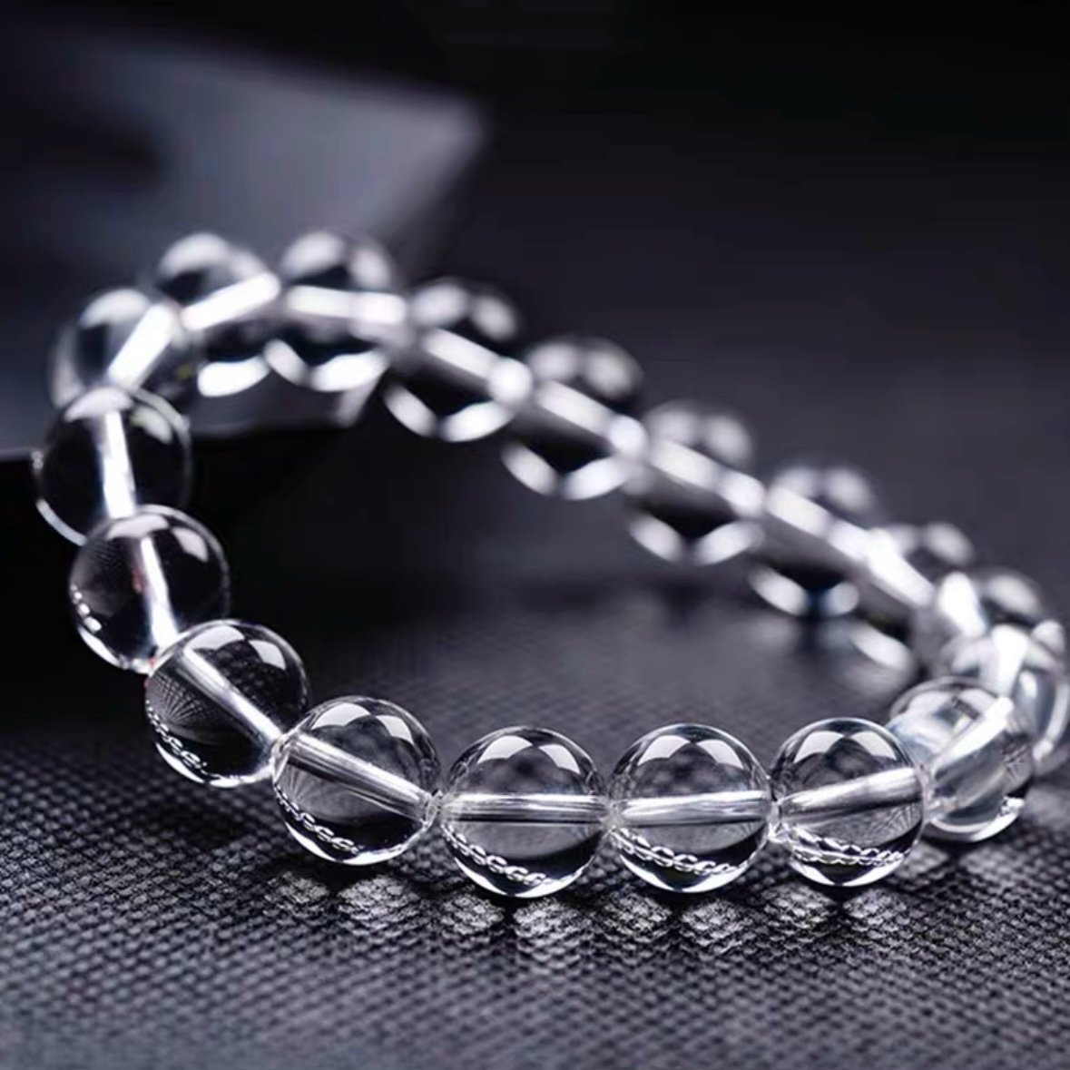 【玖笙】天然白水晶手串 双A全透体消磁水晶能量水晶时尚素圈