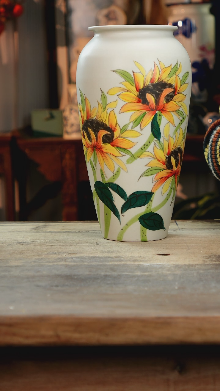 【闪购商品】瓷片景德镇纯手工釉下彩精品花瓶