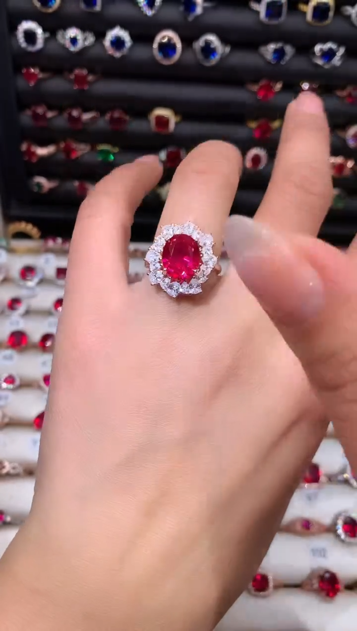 【闪购商品】红宝石戒指银S925镶嵌1