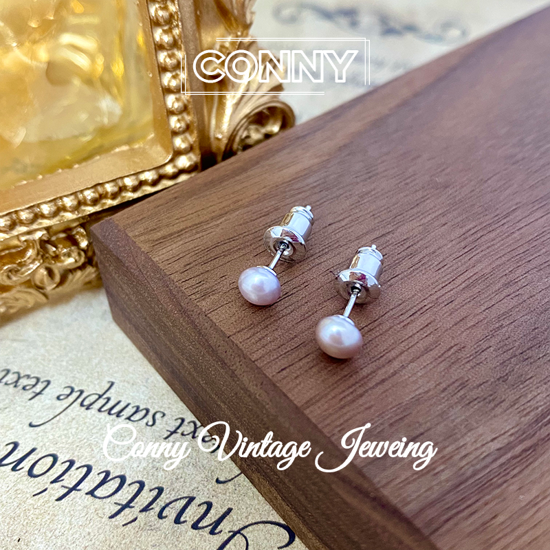铜合金仿珍珠耳饰 KN0015 法 ·【紫色日光】简约气质小巧通勤耳钉