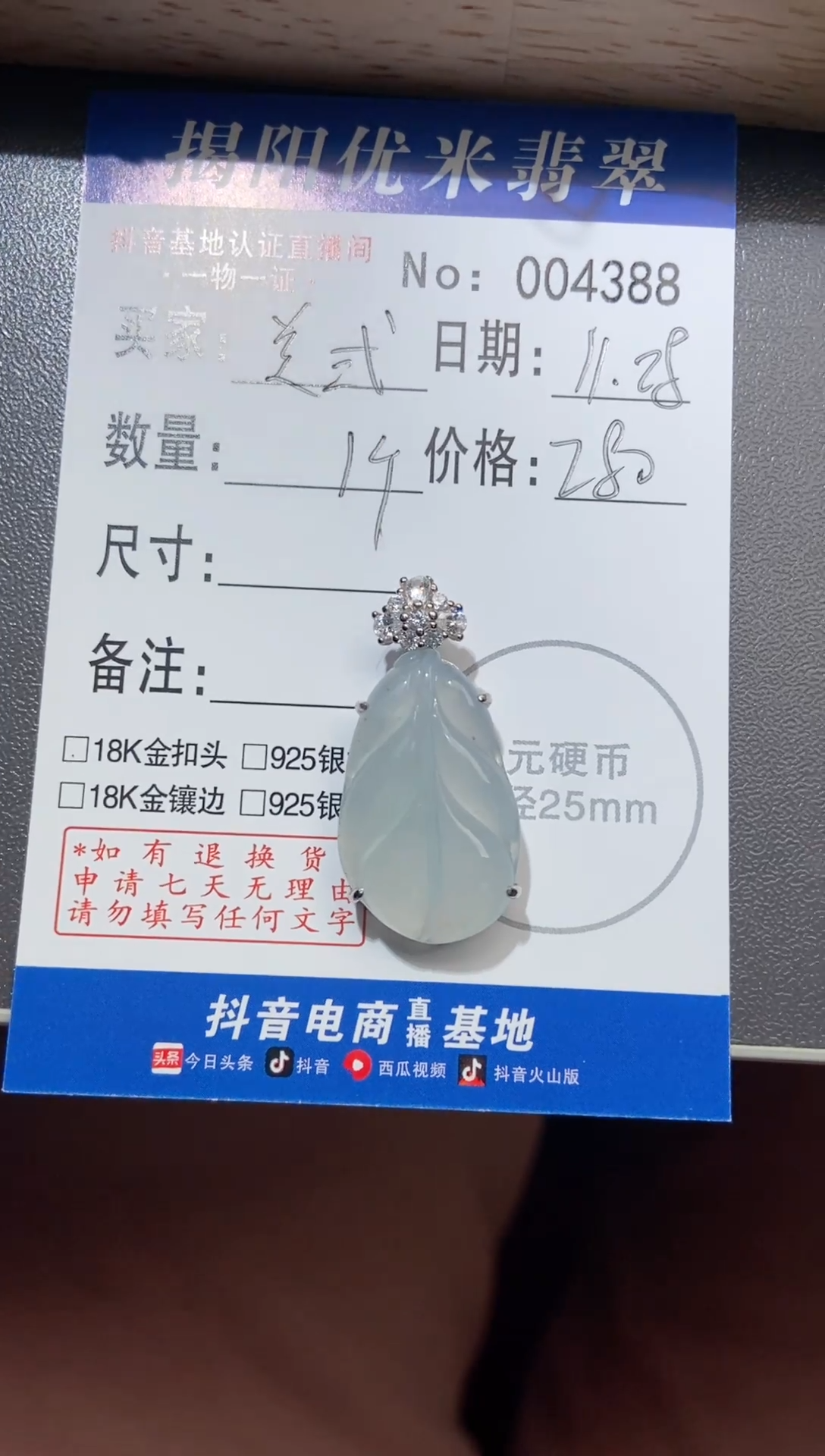 颈饰银S925镶嵌翡翠美***～银S925镶嵌